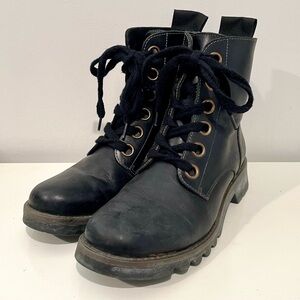 Fly London Women's Ragi Combat Boot Black Size 39 (US 8)